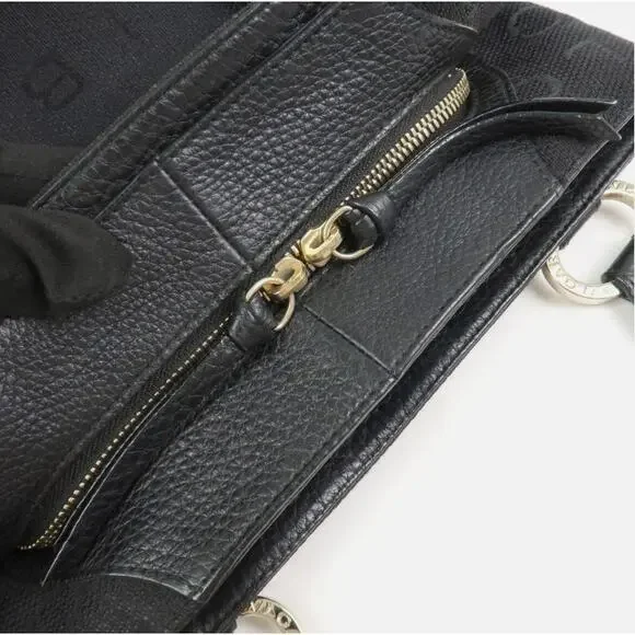 💎✨Authentic✨💎BVLGARI Logo Mania Canvas Leather 2Way Bag Shoulder Bag - Picture 11 of 16